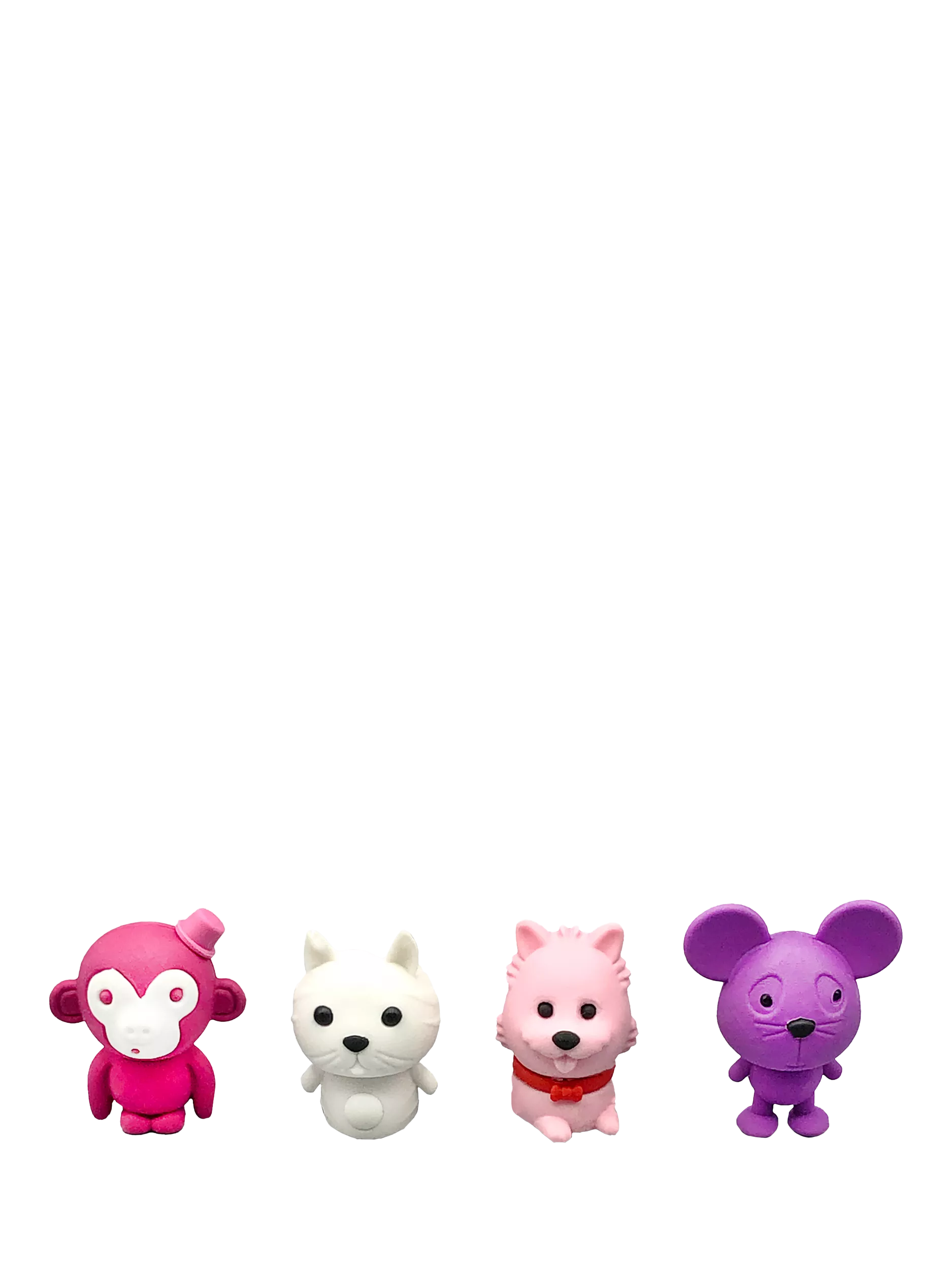 Tinc pink animal erasers pack of 4, UK version