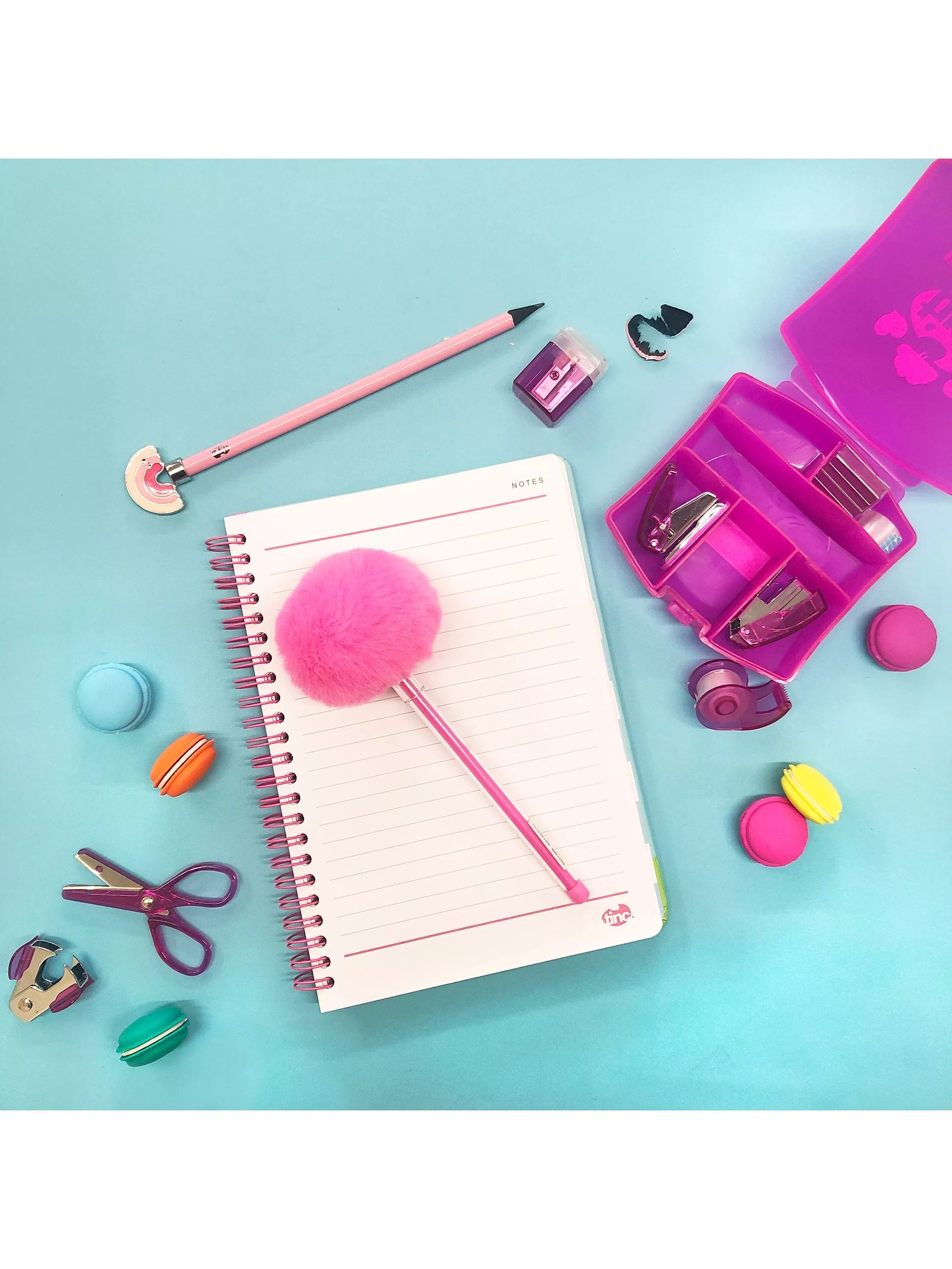 Tinc mini desk stationery set in pink box (British brand)