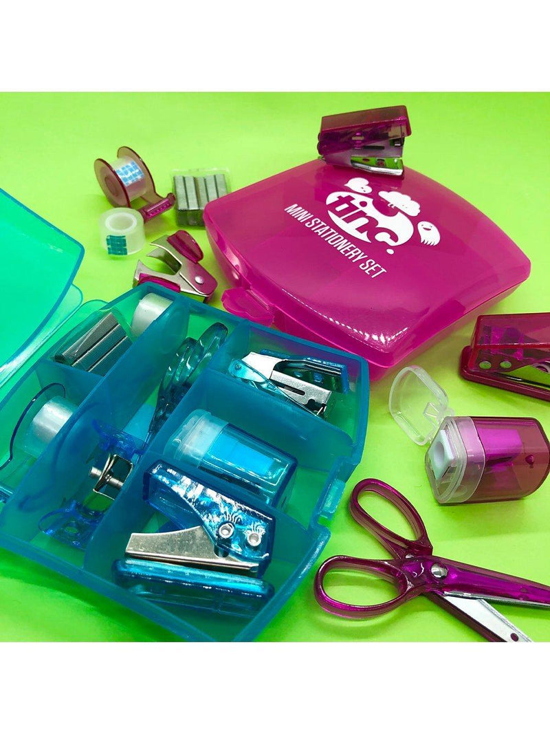 Tinc mini desk stationery set in pink box (British brand)