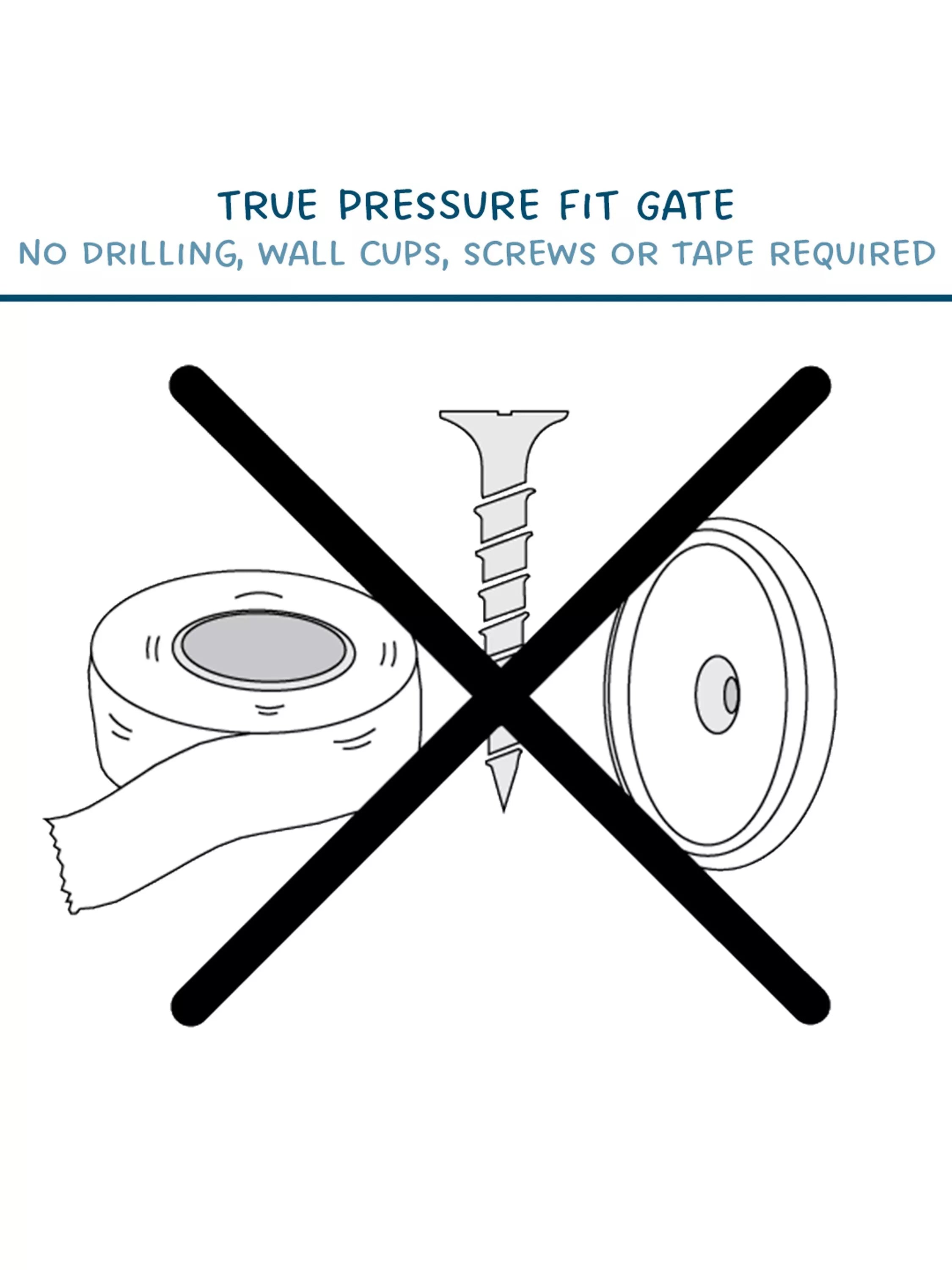 BabyDan Premier True Pressure Gate Including Extensions, Black - British product