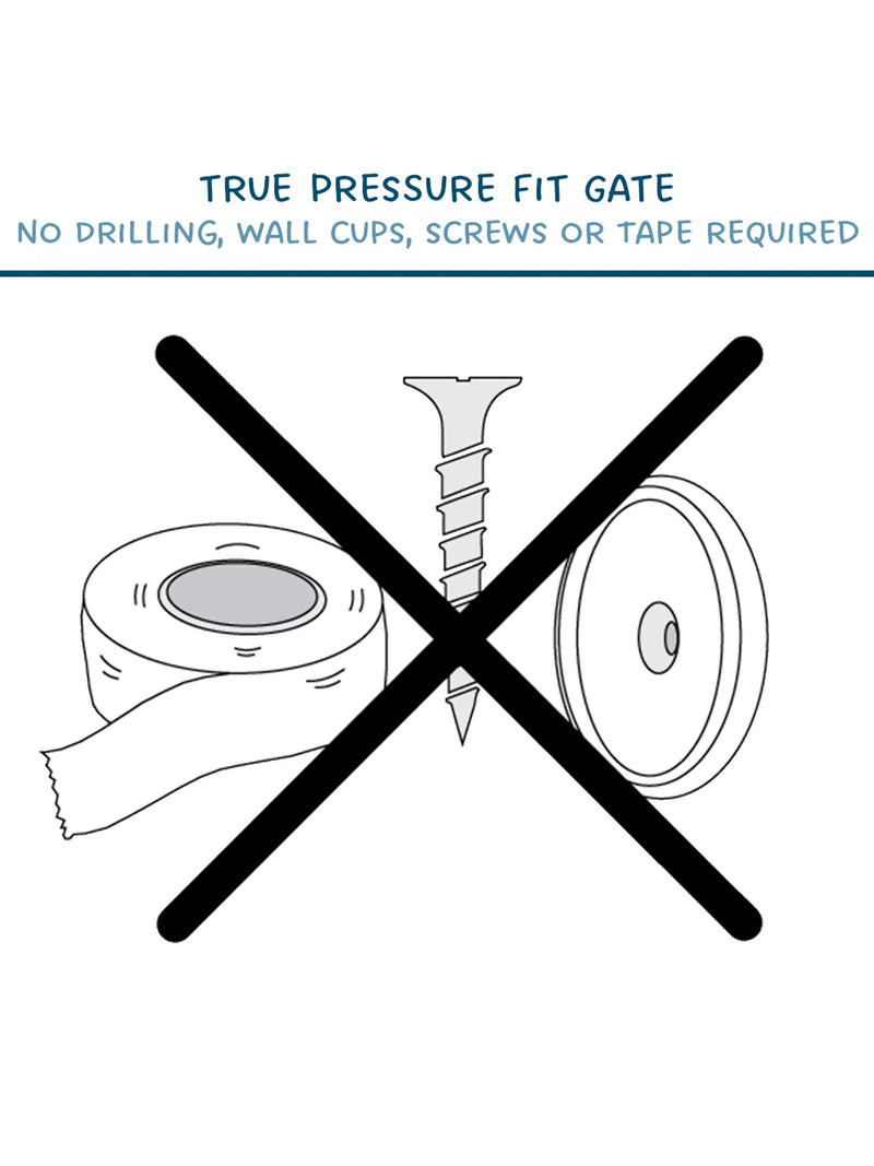 BabyDan Premier True Pressure Gate Including Extensions, Black - British product