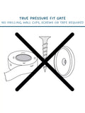BabyDan Premier True Pressure Gate Including Extensions, Black - British product