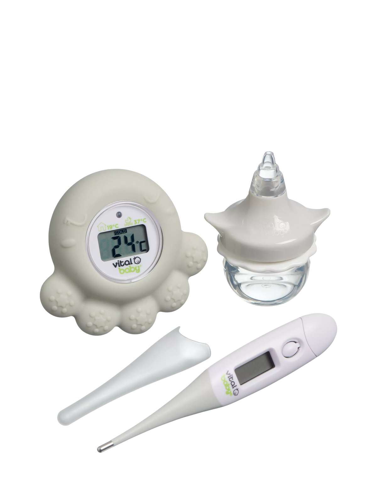 Vital Baby healthcare kit with nasal decongester and thermometer (British brand)