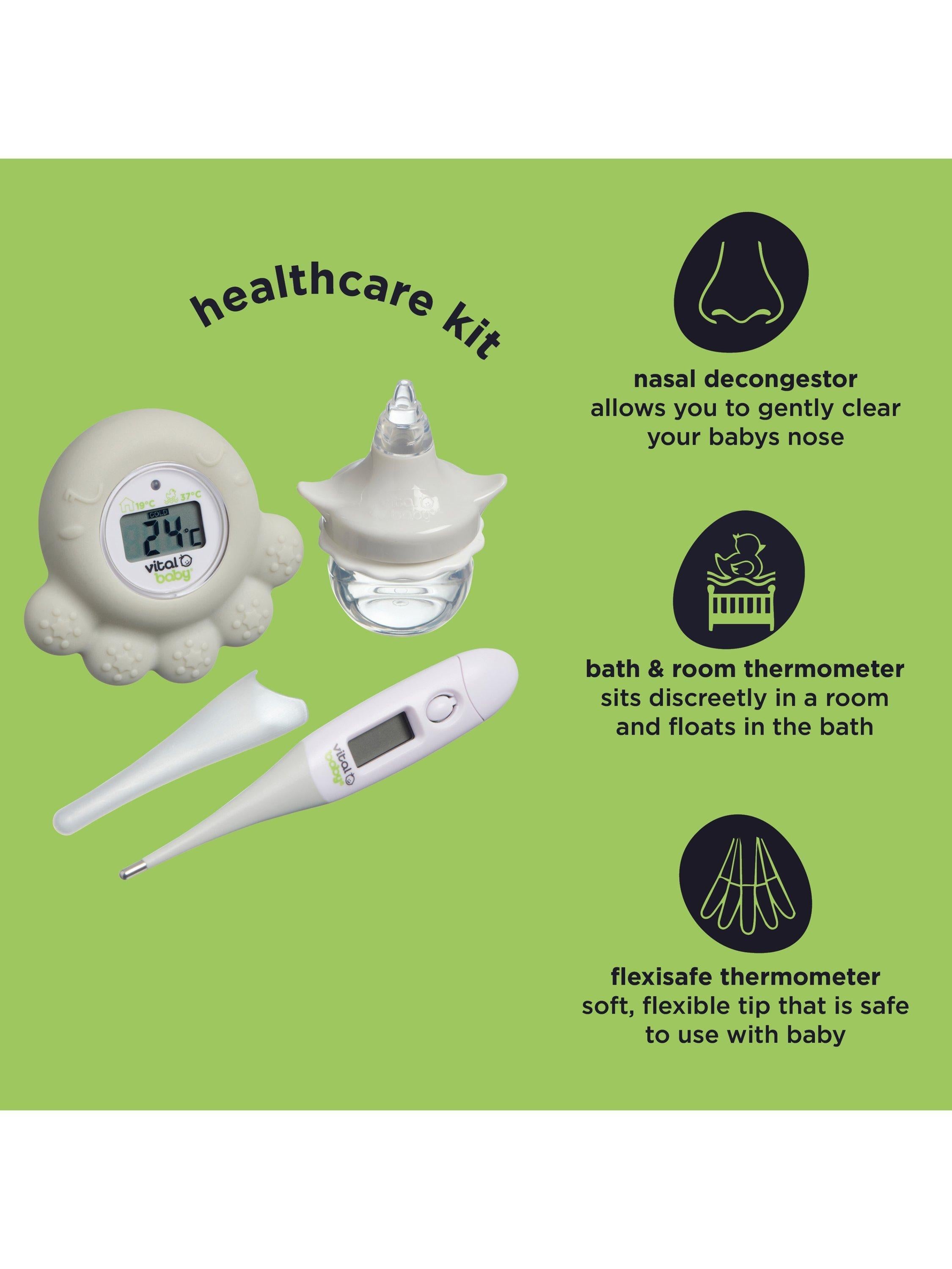 Vital Baby healthcare kit with nasal decongester and thermometer (British brand)