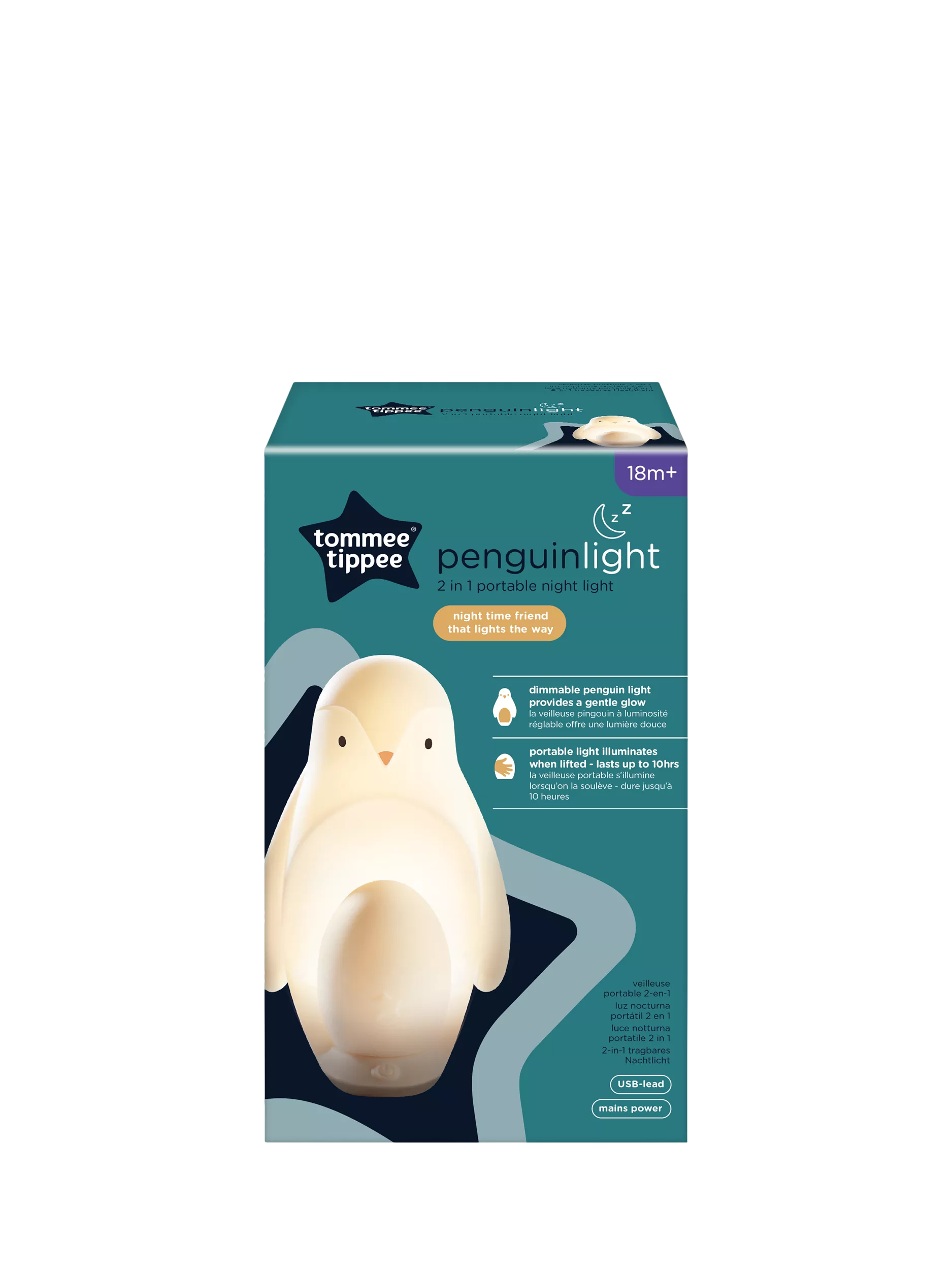 Tommee Tippee Penguin 2 in 1 portable night light (British brand)