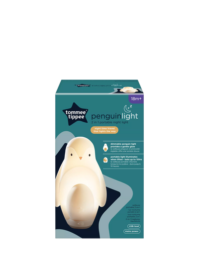 John Lewis Tommee Tippee Penguin 2 in 1 Portable Nursery Night Light- Buy online at McGrocer