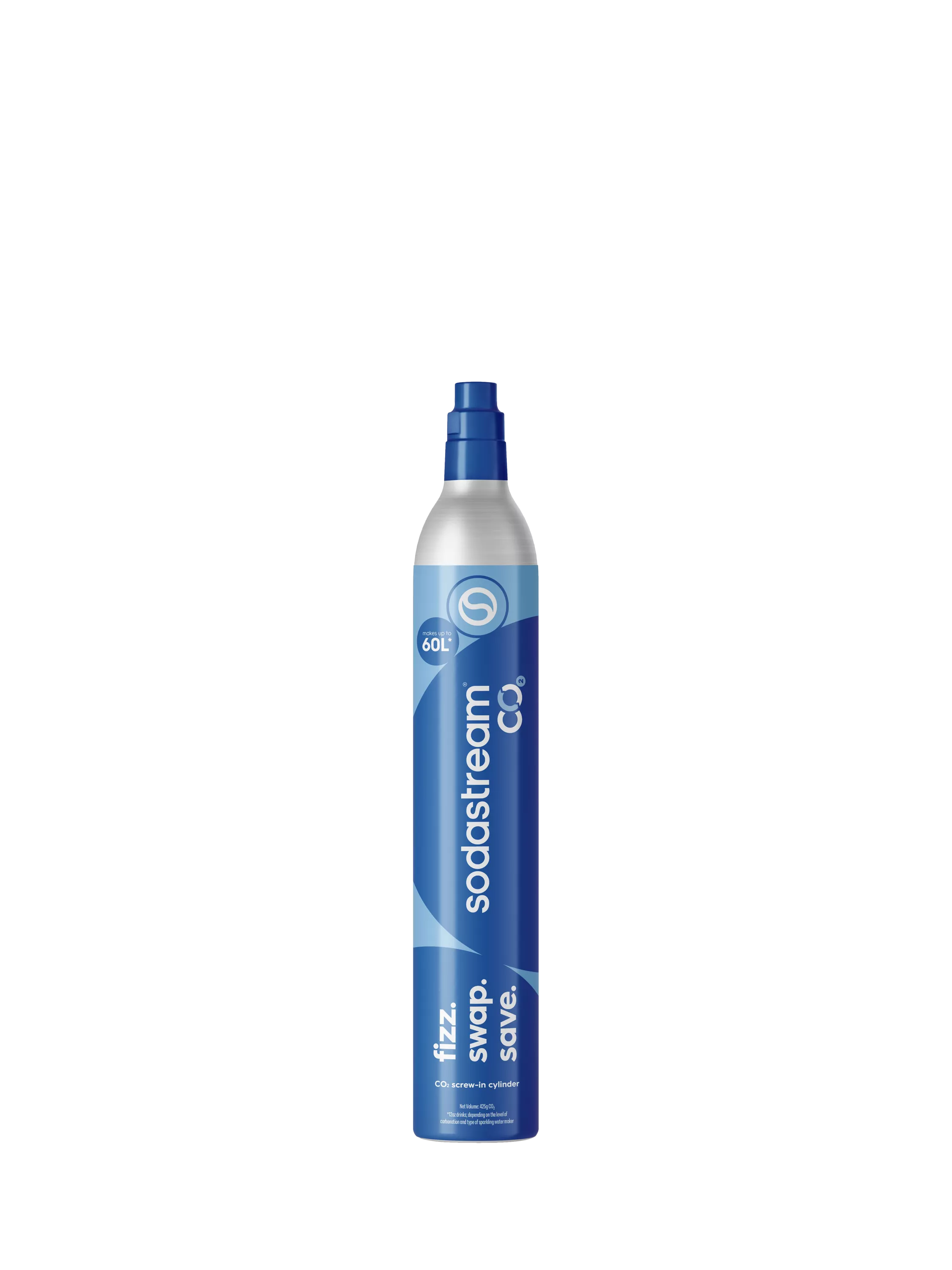 SodaStream spare CO2 gas cylinder 60L (British brand)