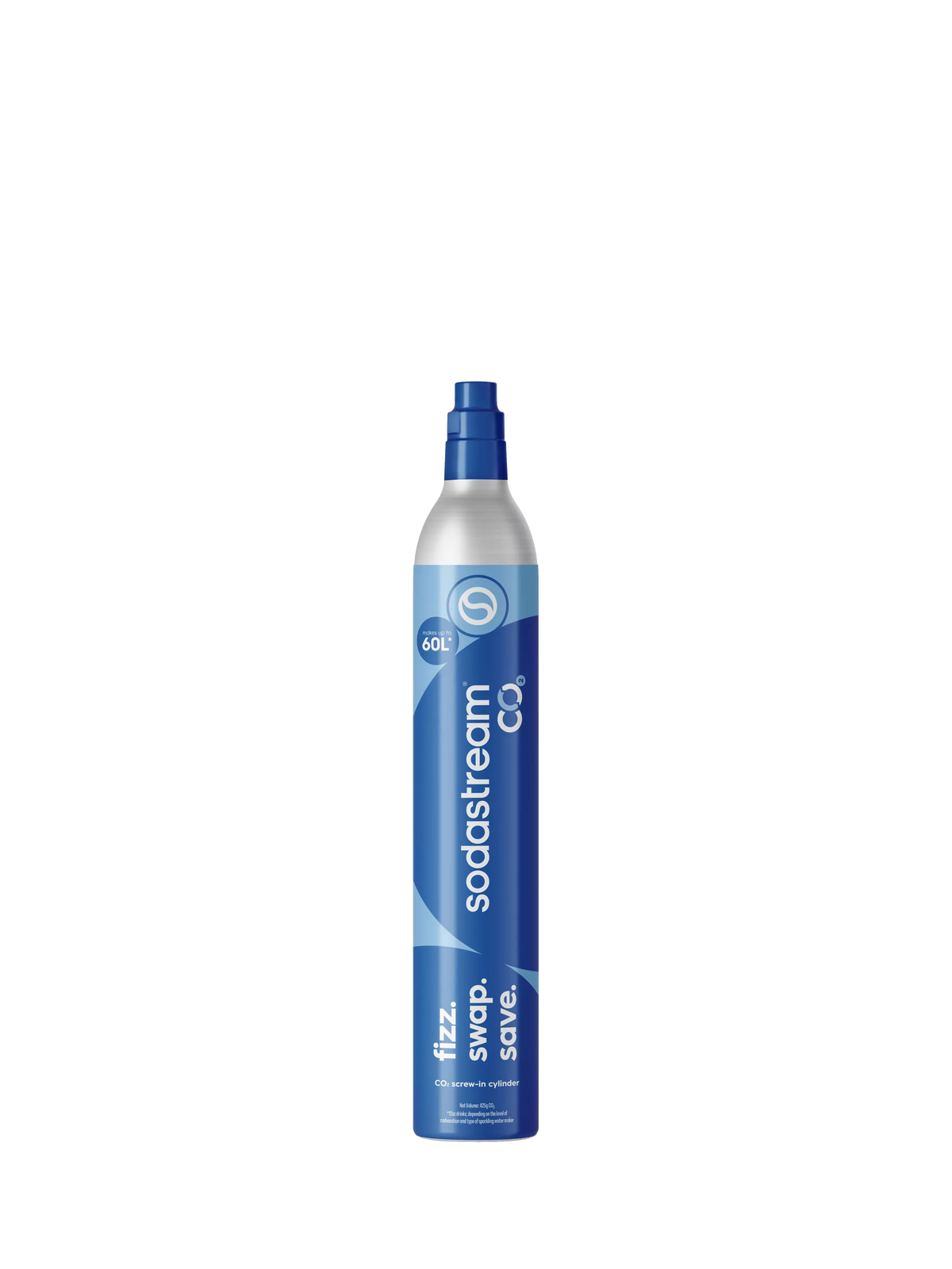 SodaStream spare CO2 gas cylinder 60L (British brand)