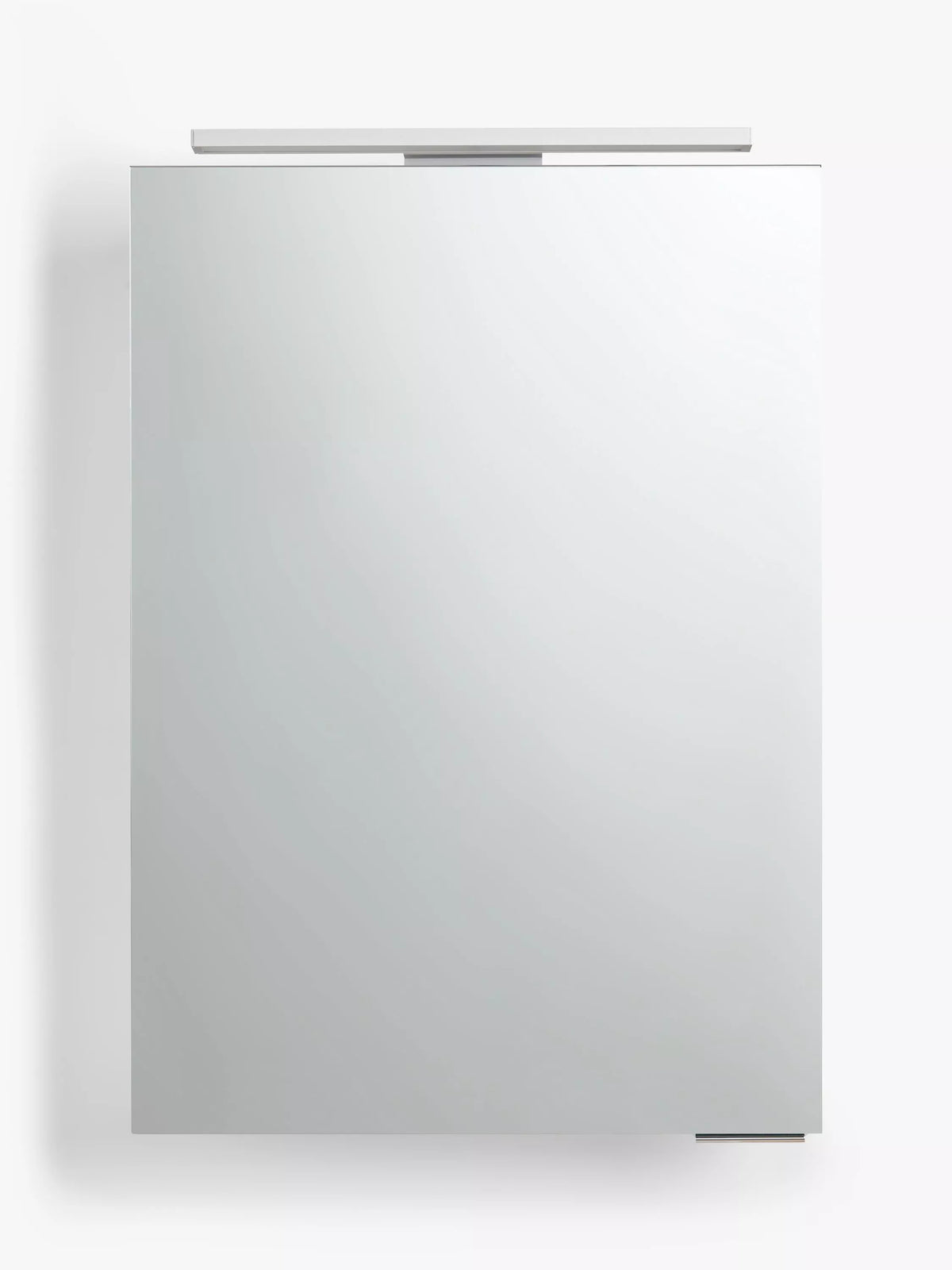 John Lewis Ariel single mirrored illuminated bathroom cabinet H72xW50xD17.5cm, UK version