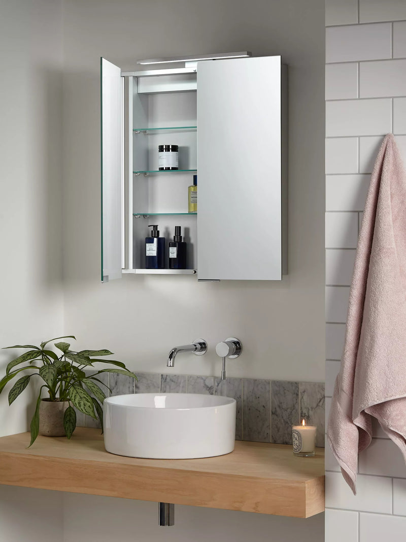 John Lewis Ariel double mirrored illuminated bathroom cabinet, UK version