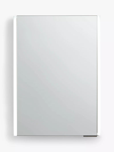 John Lewis John Lewis Vertical Single Mirrored and Illuminated Bathroom Cabinet 70x50x13cm- Buy online at McGrocer