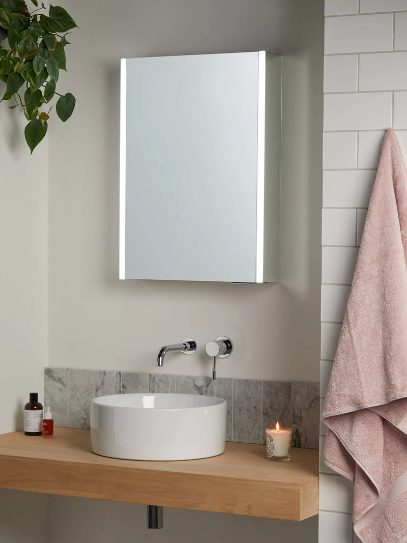 John Lewis mirrored illuminated bathroom cabinet H70xW50xD13cm - British product