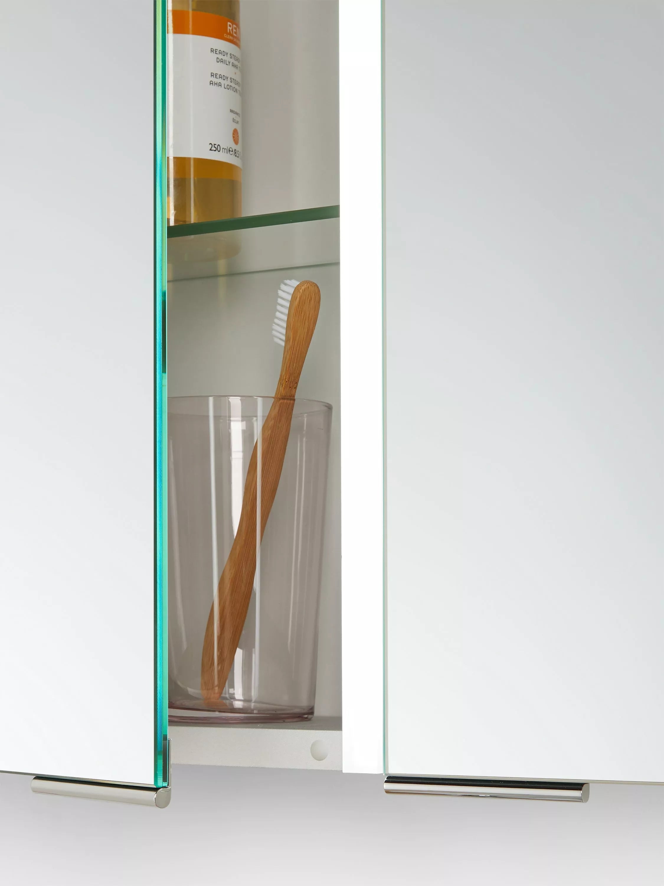 John Lewis mirrored illuminated bathroom cabinet H70xW60xD13cm, imported from the UK