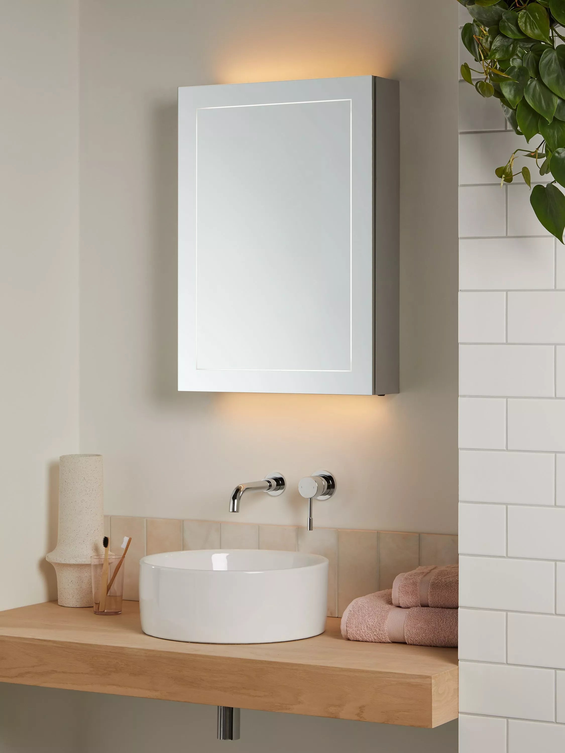 John Lewis Enclose illuminated bathroom cabinet mirrored - British product