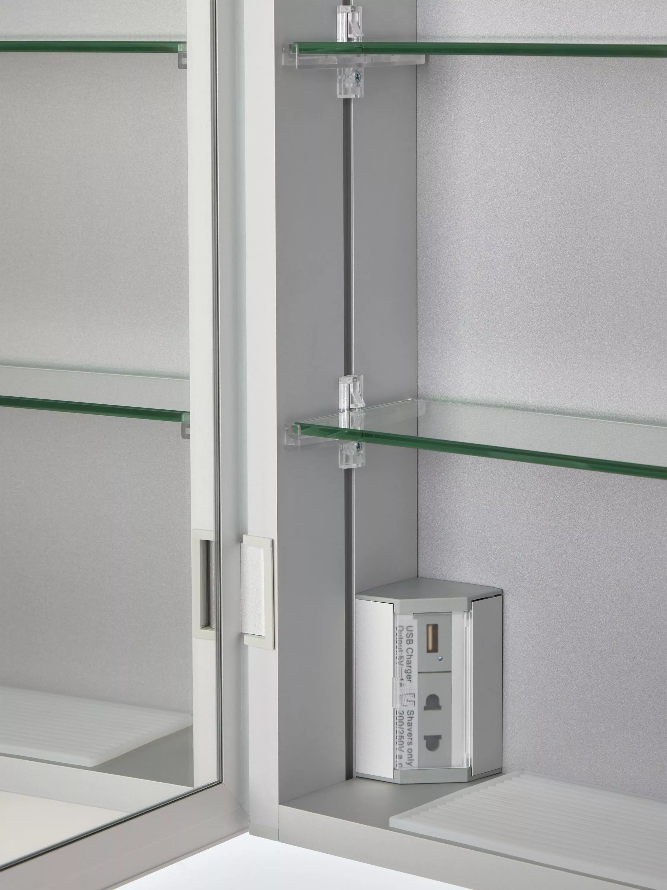 John Lewis Aspect mirrored illuminated bathroom cabinet H70cm, UK version