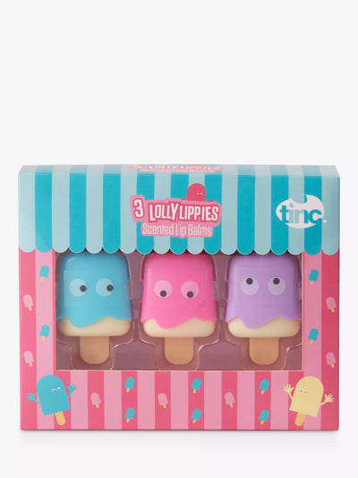 John Lewis Tinc Lolly Scented Lip Balm Gift Set - Candy, Rose and Vanilla- Buy online at McGrocer