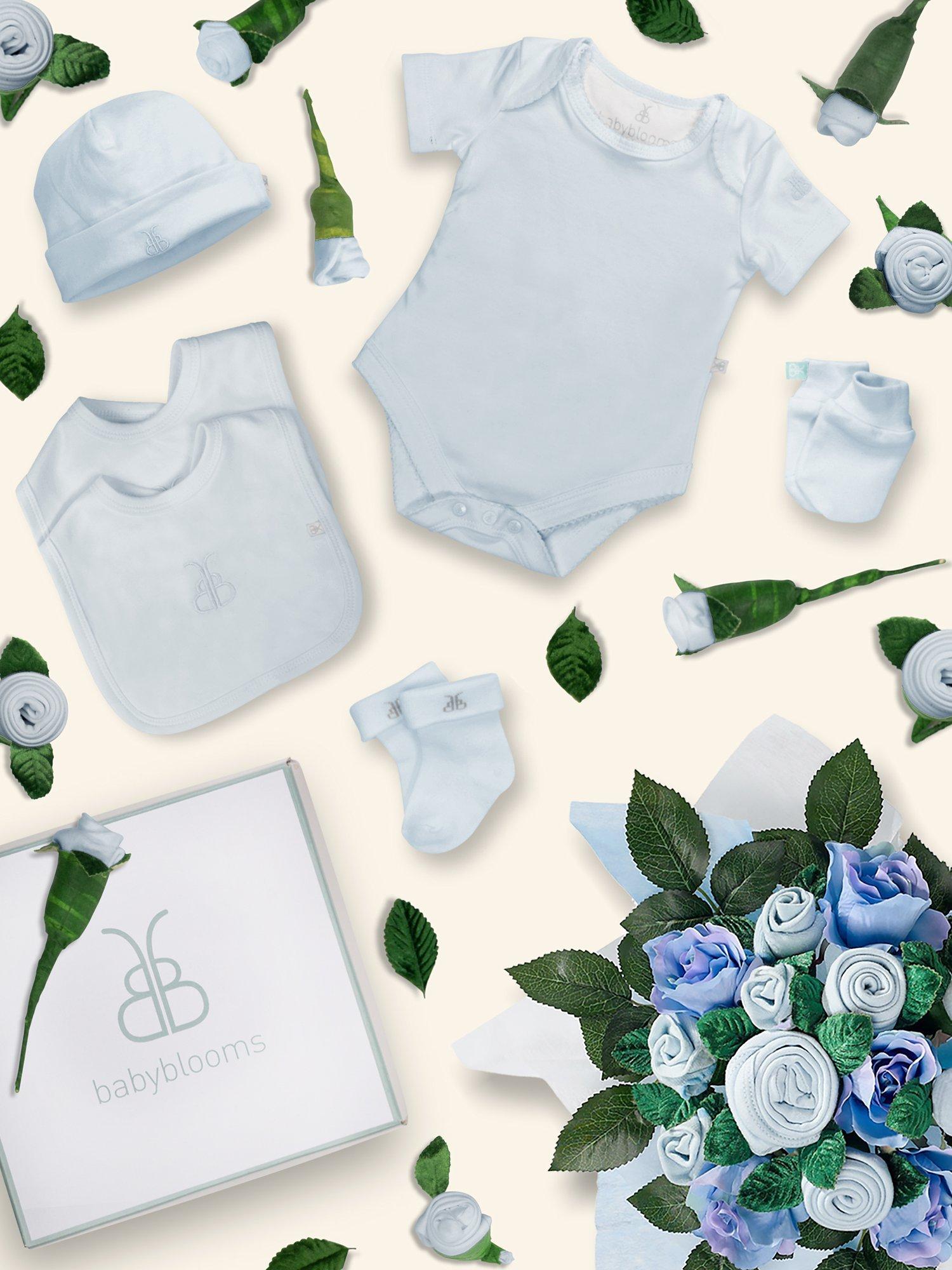 Babyblooms baby clothes bouquet light blue, UK version