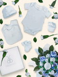 Babyblooms baby clothes bouquet light blue, UK version