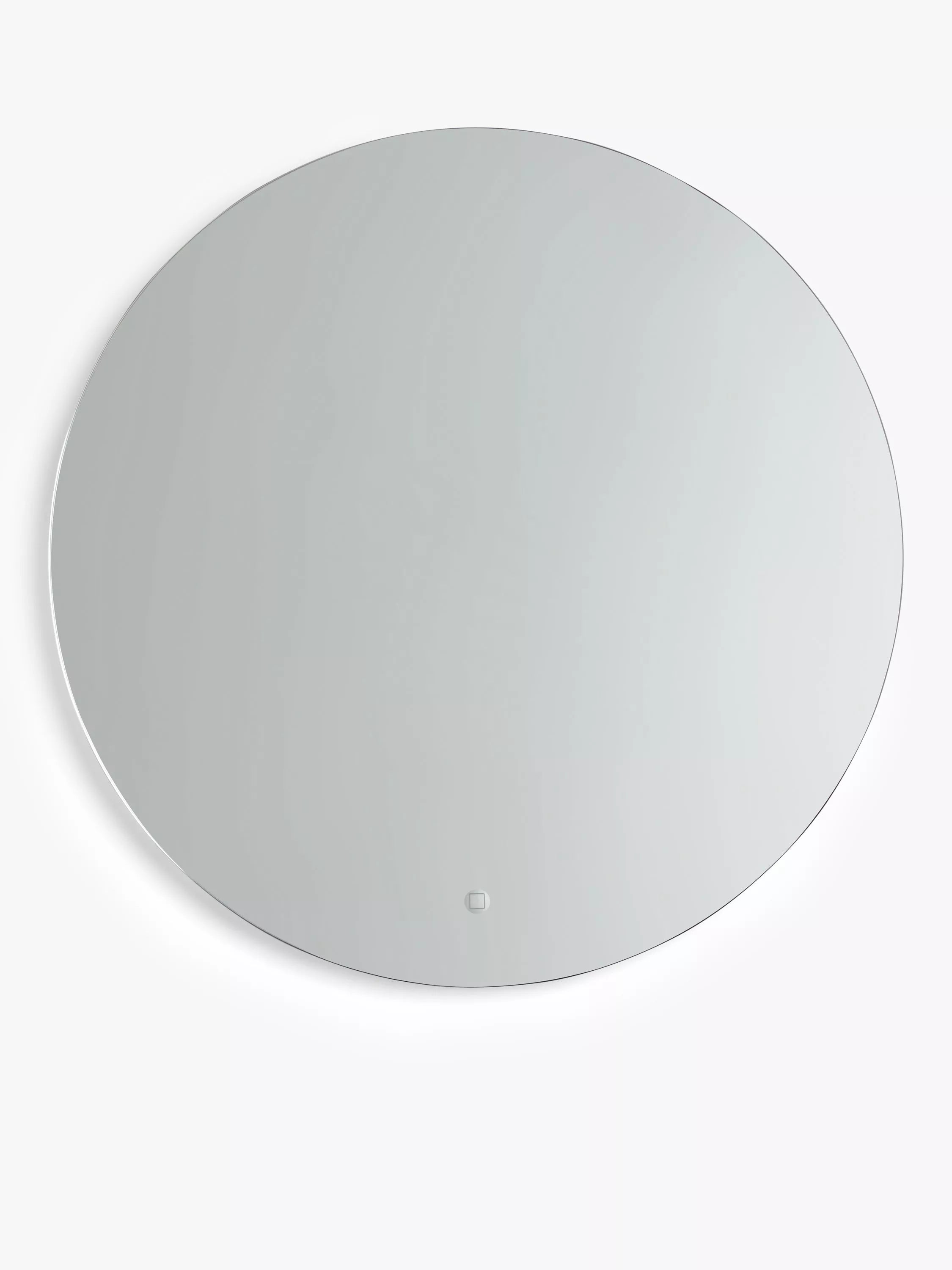 John Lewis Halo Wall Mounted Illuminated Bathroom Mirror, Large, Round