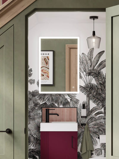 John Lewis John Lewis Aura Wall Mounted Illuminated Bathroom Mirror- Buy online at McGrocer