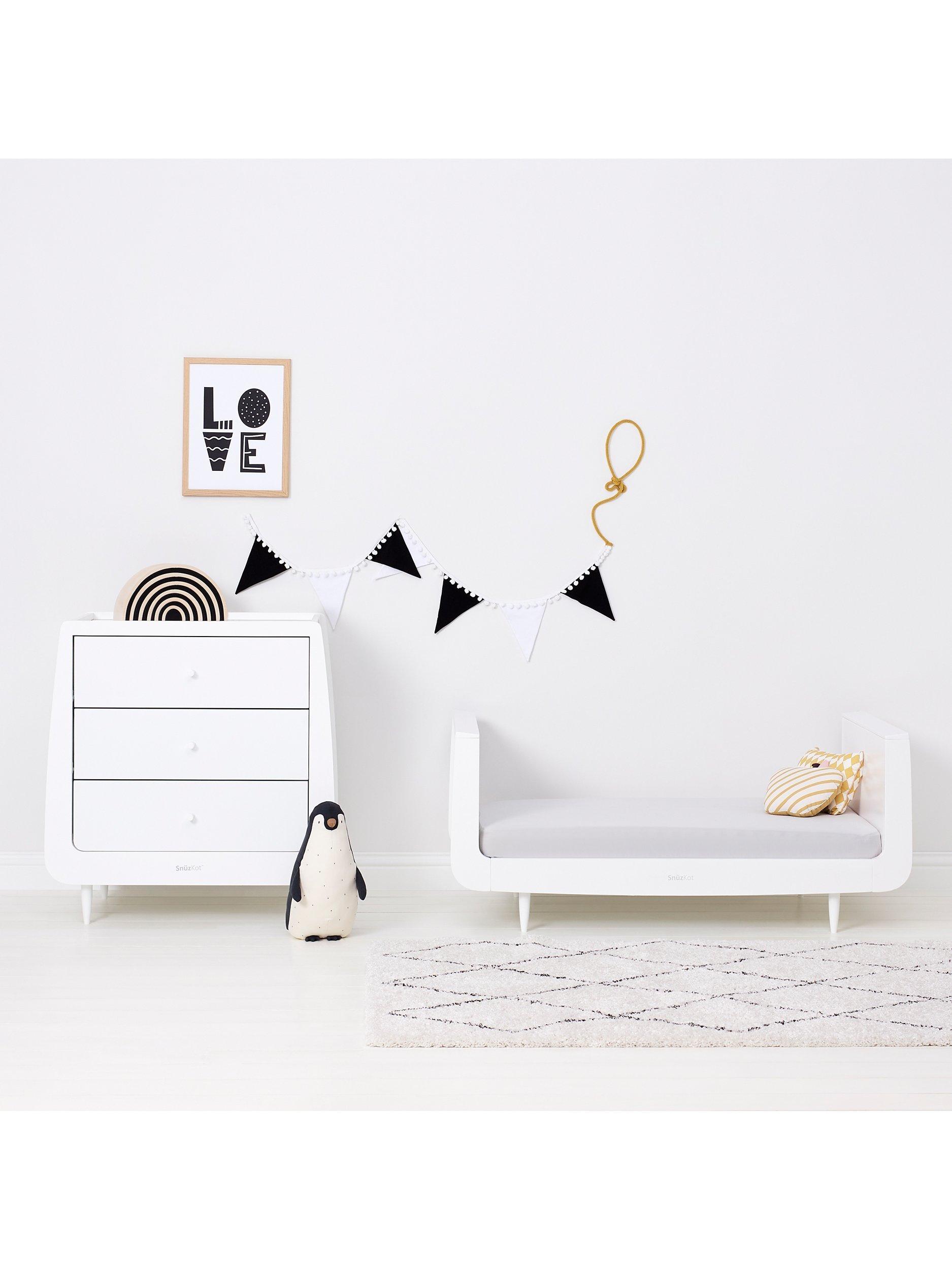 Snüz Baby Star Sheets White Grey 2pc set (British brand)