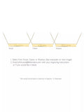IBB personalised 9ct gold bar pendant necklace, UK version