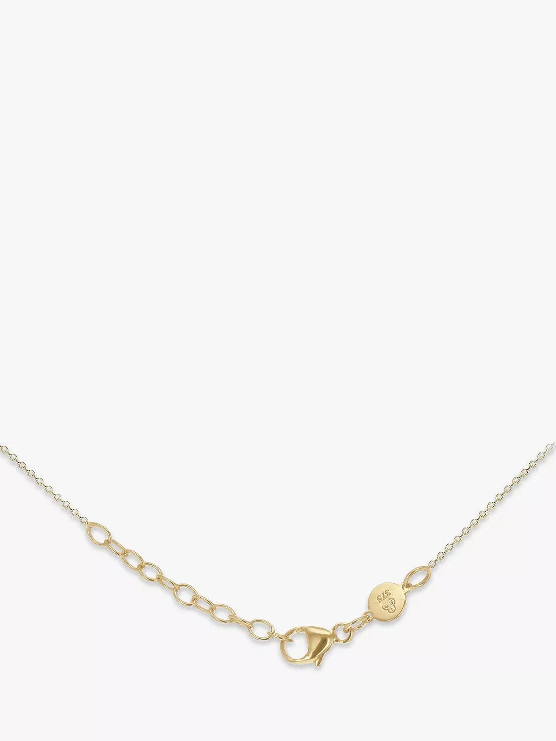 IBB personalised 9ct gold bar pendant necklace, UK version