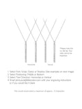 IBB silver bar pendant with 66cm chain, imported from the UK