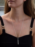 IBB silver bar pendant with 66cm chain, imported from the UK