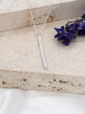 IBB silver bar pendant with 66cm chain, imported from the UK