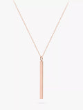 IBB personalised bar pendant necklace in rose gold (British brand)