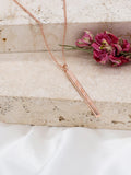 IBB personalised bar pendant necklace in rose gold (British brand)