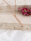 IBB personalised bar pendant necklace in rose gold (British brand)