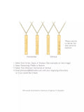 IBB personalised 9ct gold vertical bar pendant necklace, UK version