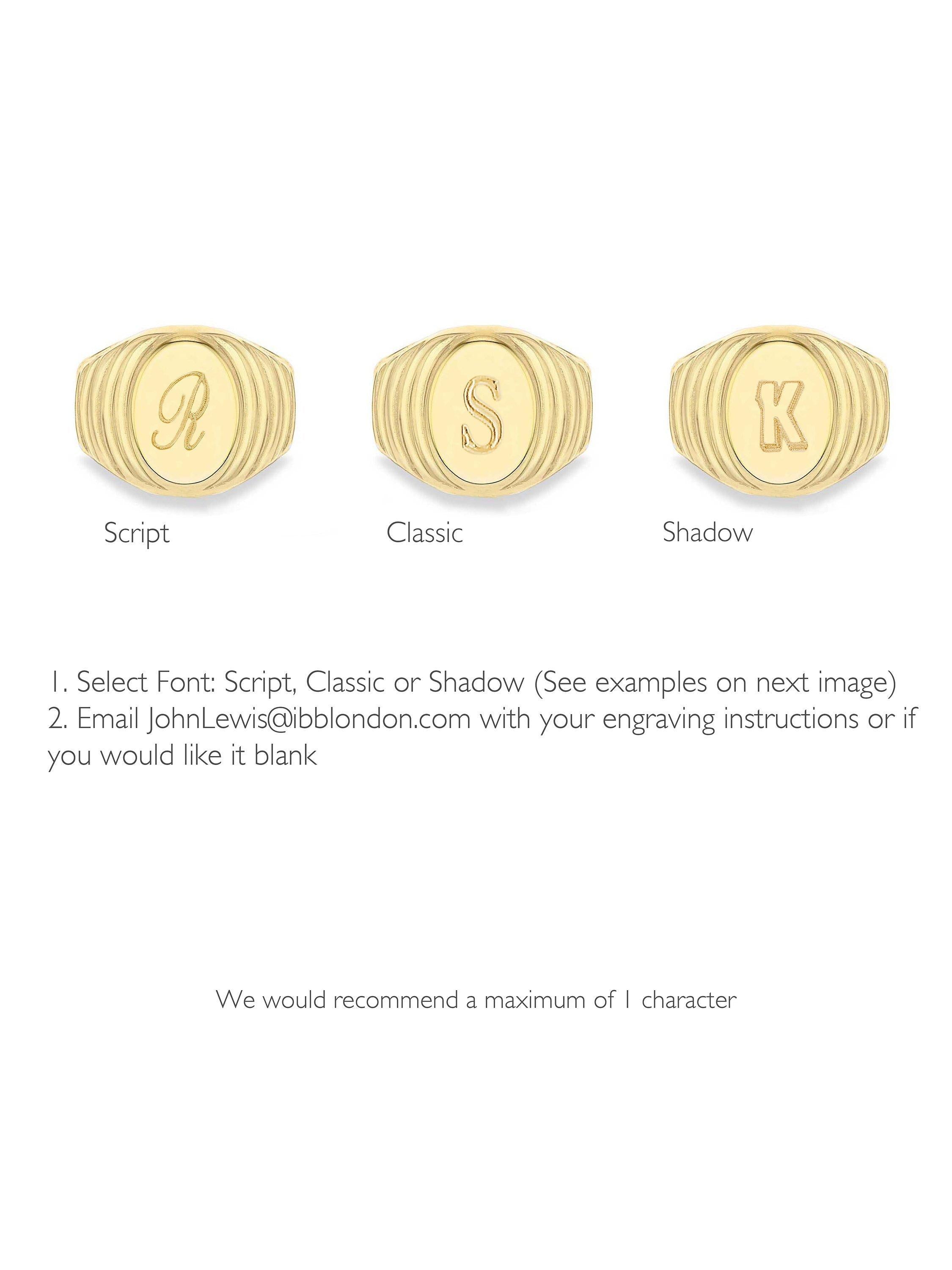 IBB signet ring 9ct gold oval unisex, UK version