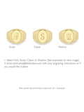 IBB signet ring 9ct gold oval unisex, UK version