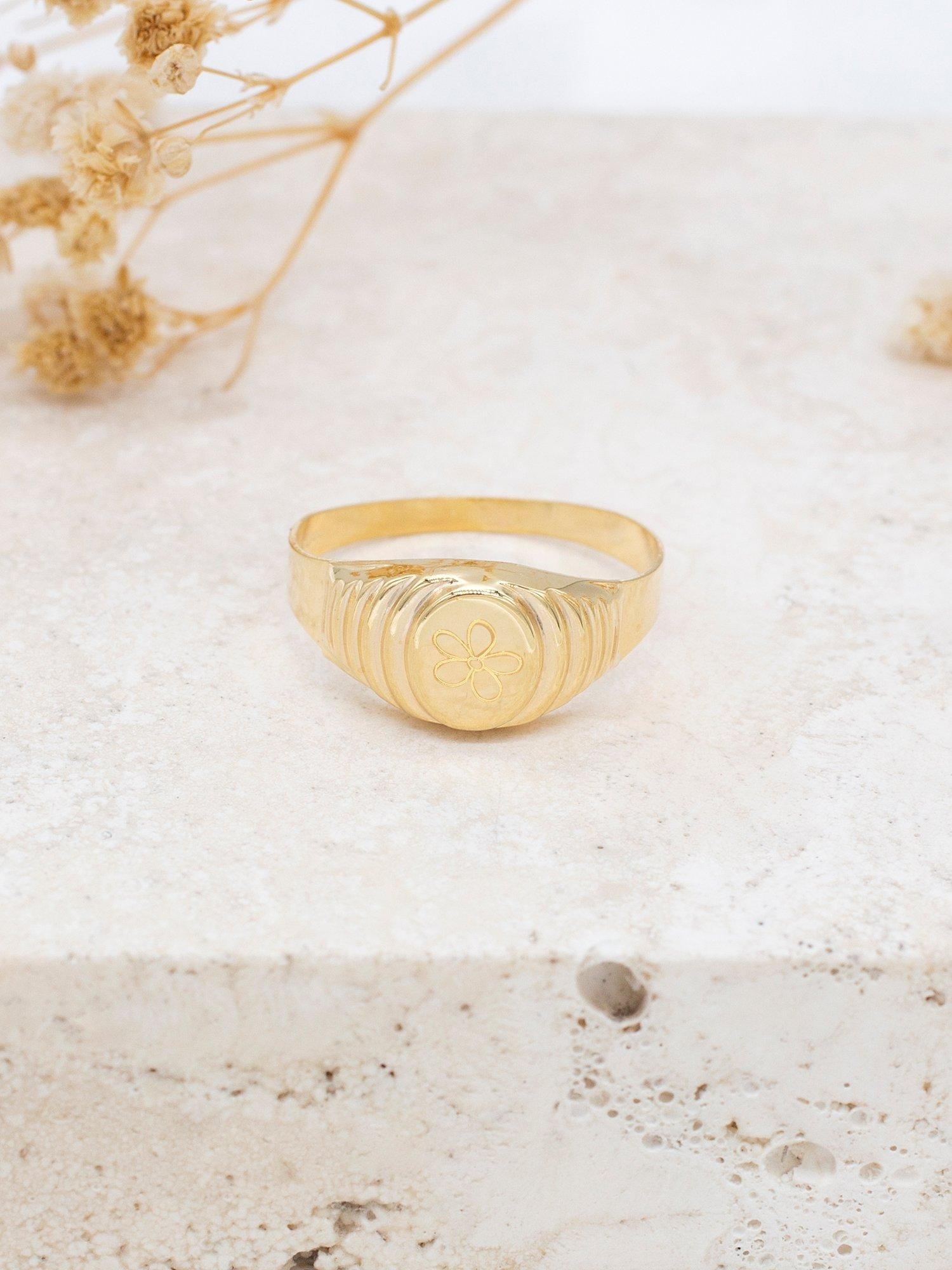 IBB signet ring 9ct gold oval unisex, UK version