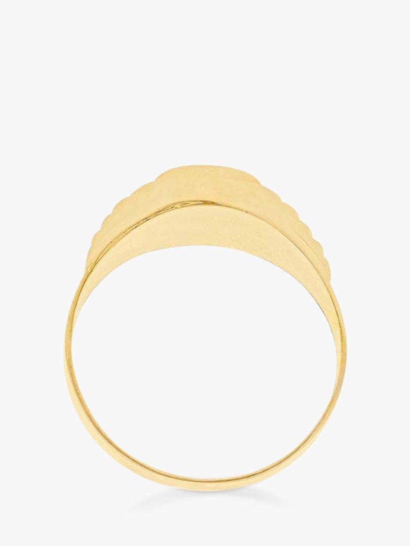 IBB signet ring 9ct gold oval unisex, UK version
