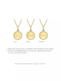 IBB personalised gold disc pendant necklace, UK version