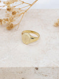 IBB 9ct gold unisex oval signet ring personalised engraving - British product