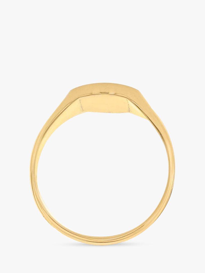 IBB 9ct gold unisex oval signet ring personalised engraving - British product