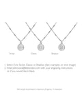 IBB personalised sterling silver disc bar chain pendant necklace, UK version