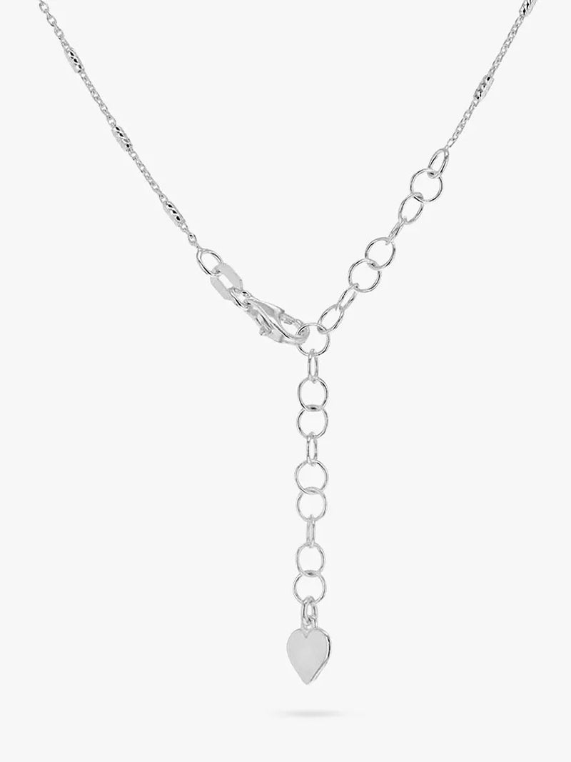 IBB personalised sterling silver disc bar chain pendant necklace, UK version