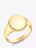 IBB Personalised 9ct Gold Unisex Oval Signet Ring
