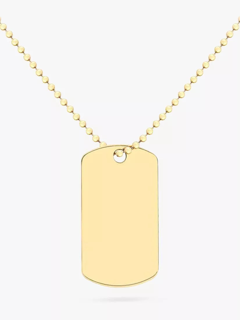 IBB personalised dog tag gold necklace, UK version