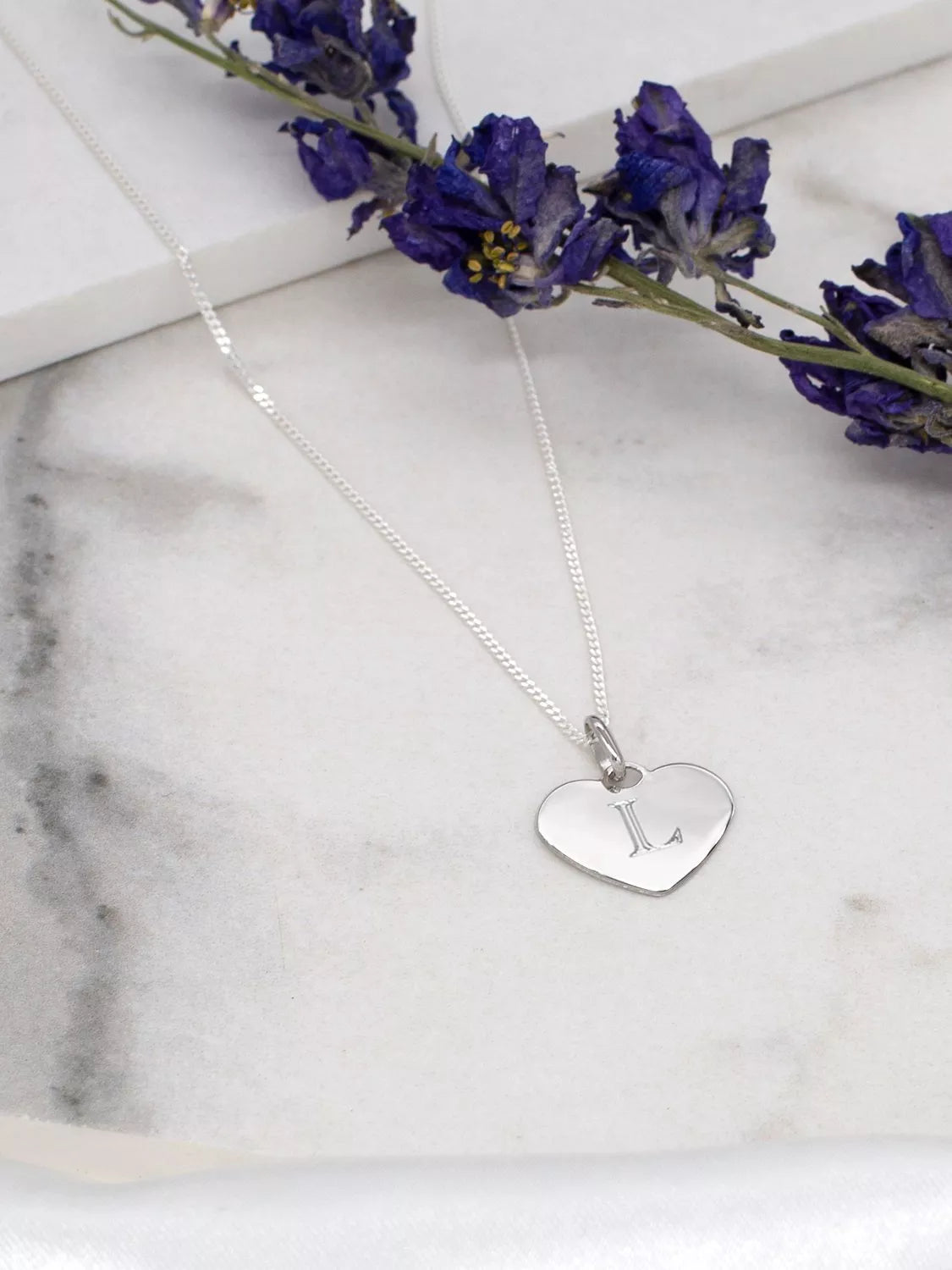 IBB sterling silver heart pendant necklace, UK version