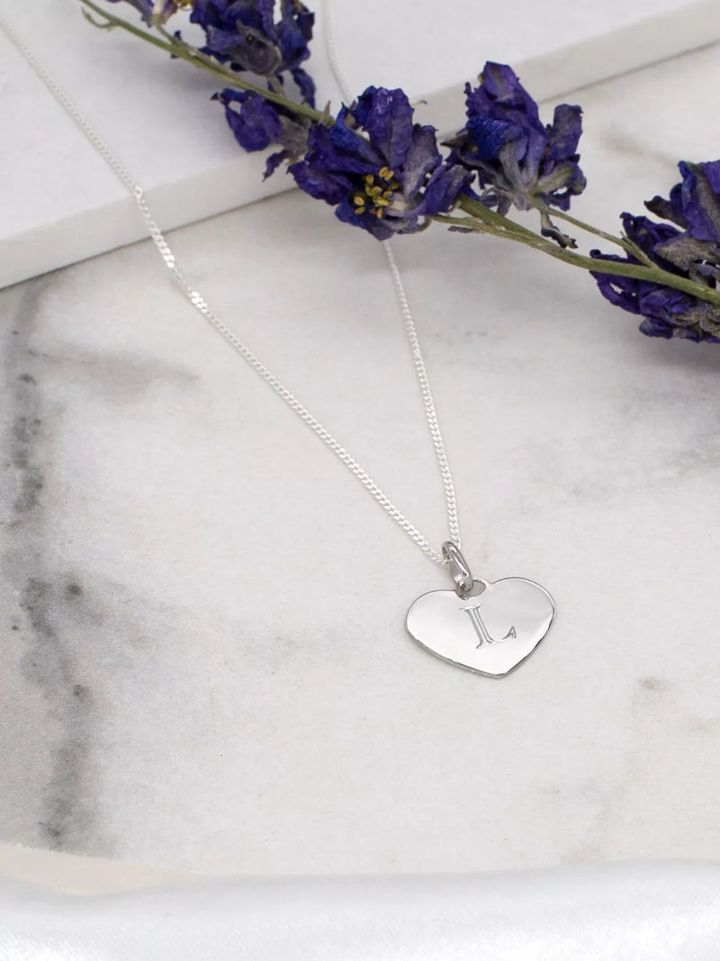 IBB sterling silver heart pendant necklace, UK version
