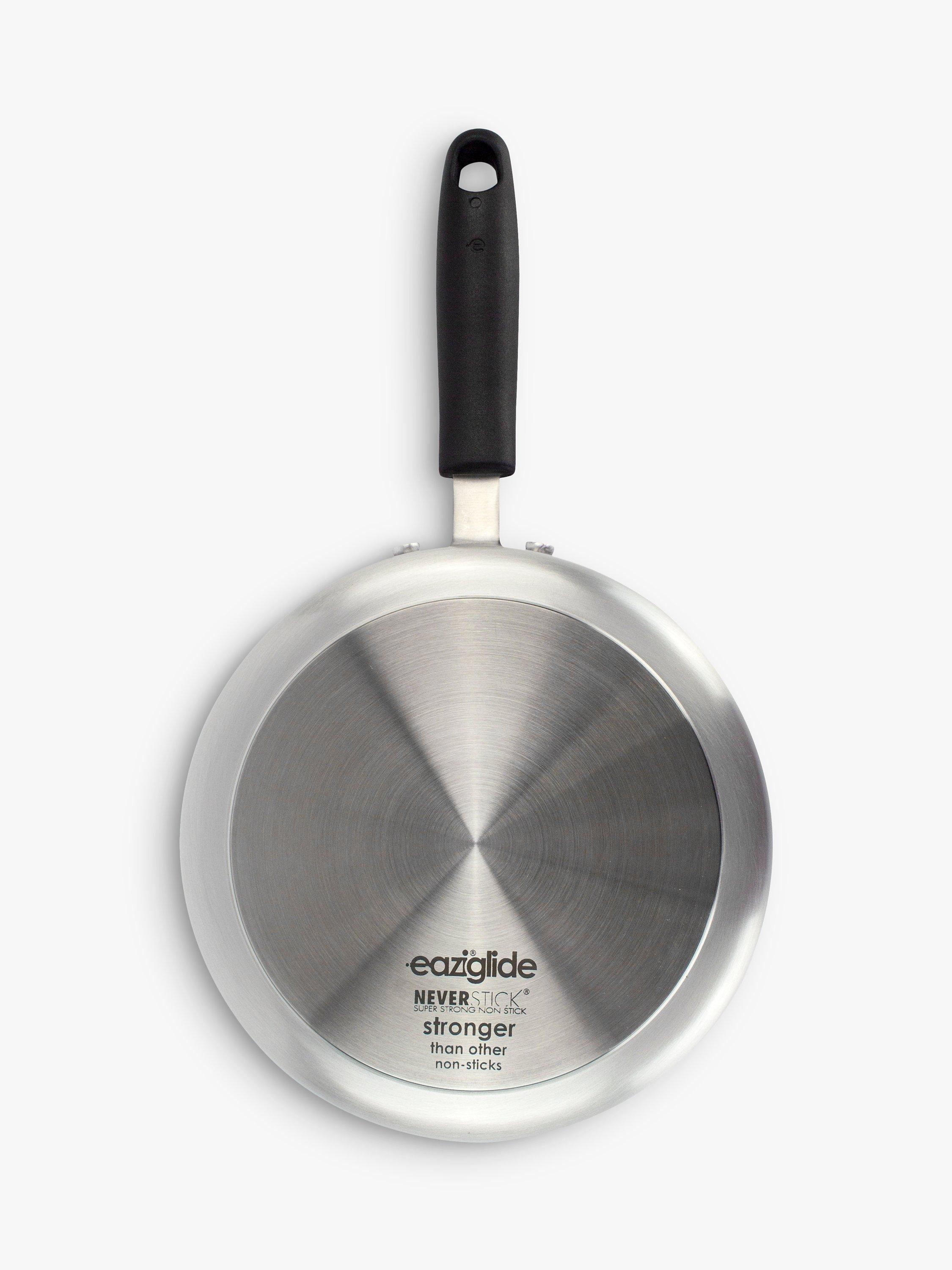 Eaziglide Neverstick Non-Stick Saucepan Set and Glass Lids, 3 Piece