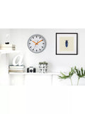 Lascelles wall clock grey and orange 30cm, imported from the UK