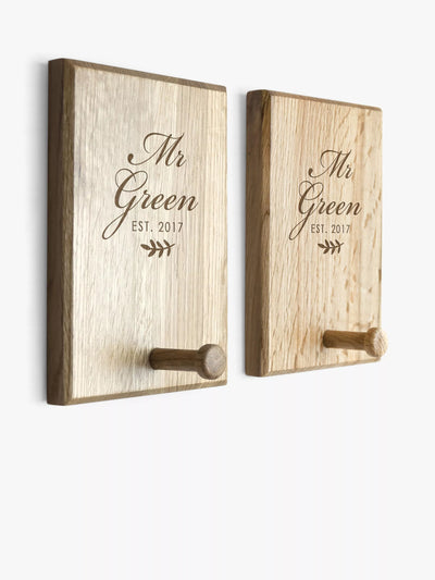 John Lewis Treat Republic Personalised Couples Peg Hook- Buy online at McGrocer